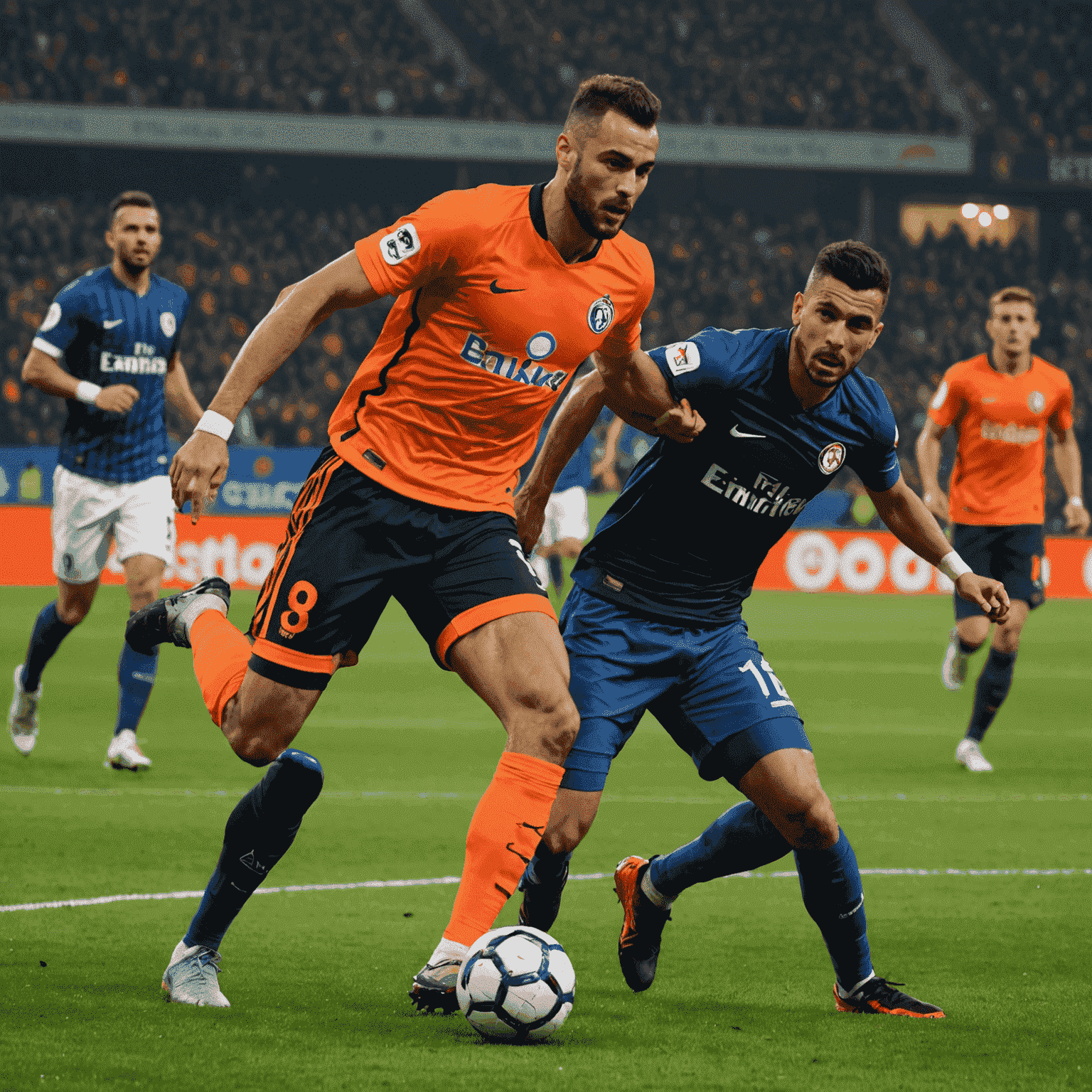 Ravil Tagir Başakşehir formasıyla rakip oyuncuyu durdurmaya çalışırken.